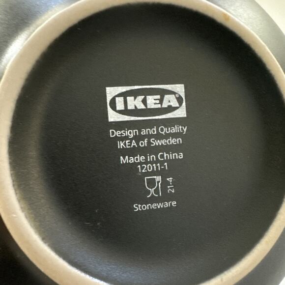 Set of 4 IKEA Cereal Bowls 12011-1 MATTE 6.5" Stoneware MCM Charcoal Gray Modern - Picture 7 of 8